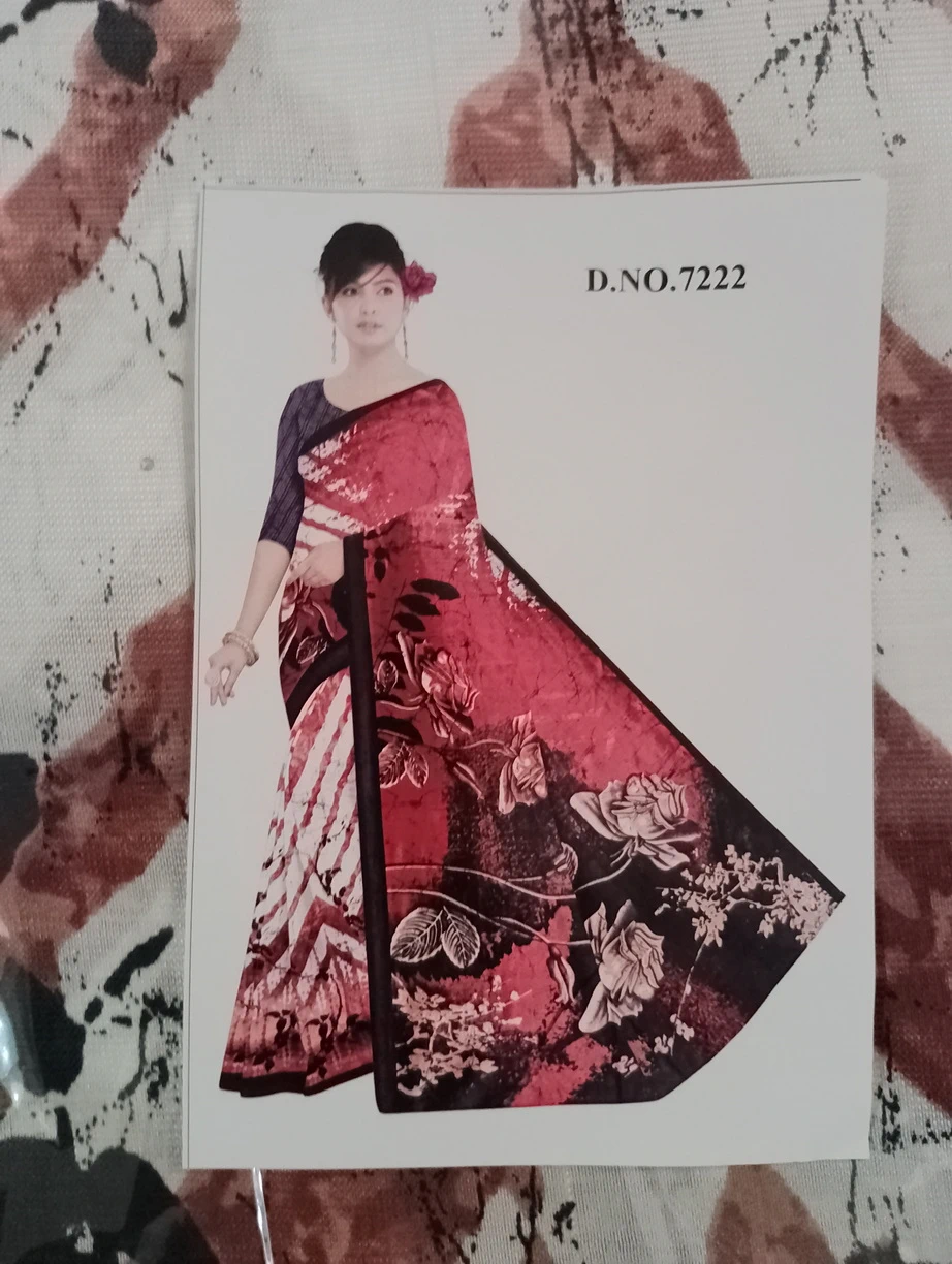 Cotton Silk Floral Printed Saree - Maganeez - Red Maroon Mix